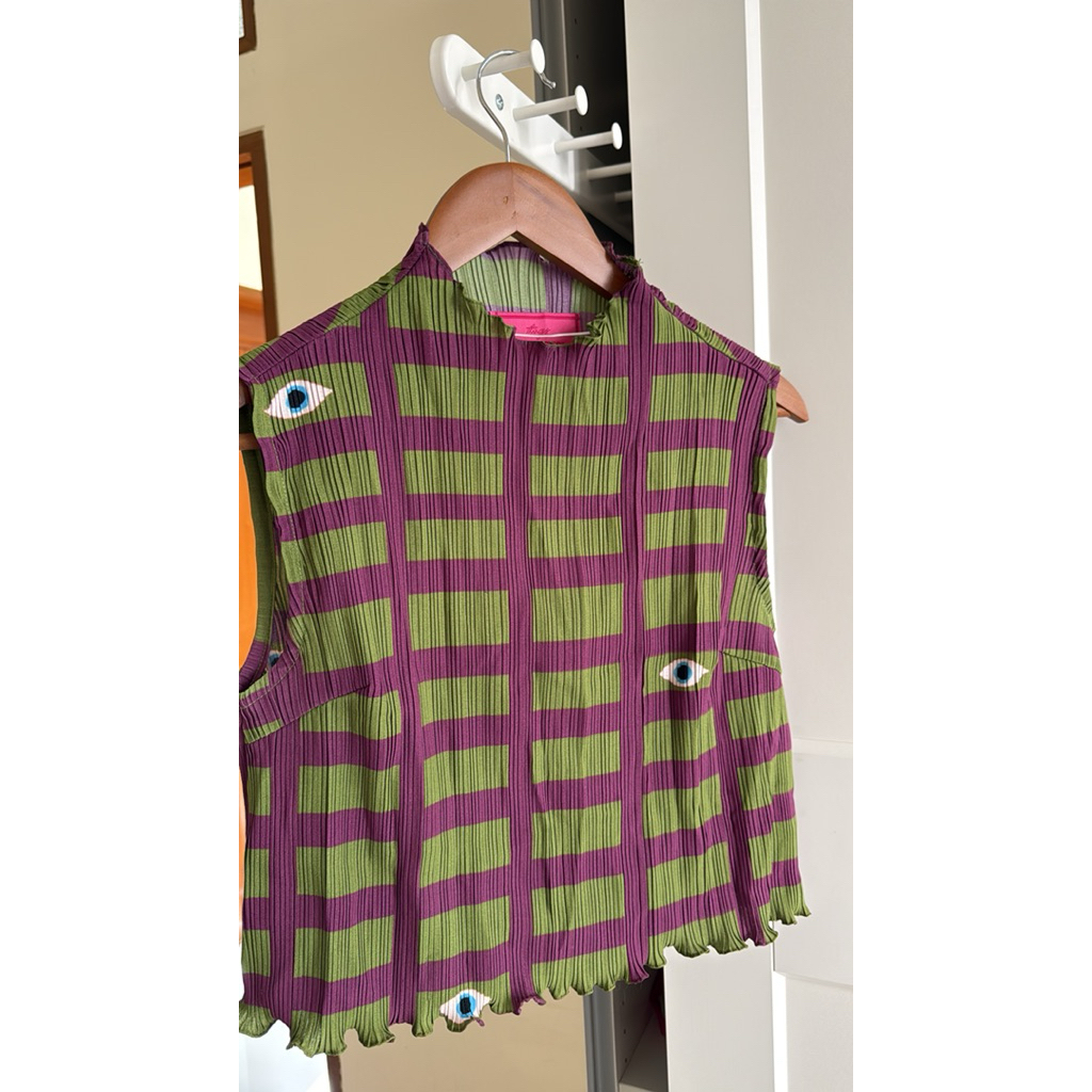 [ SOLD ] Pleatssi in purple stripes