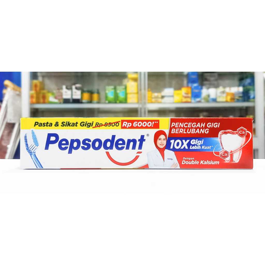 PEPSODENT (WHITE @72G + 1 PC SIKAT GIGI) - PEPSODENT PASTA GIGI GRATIS SIKAT GIGI