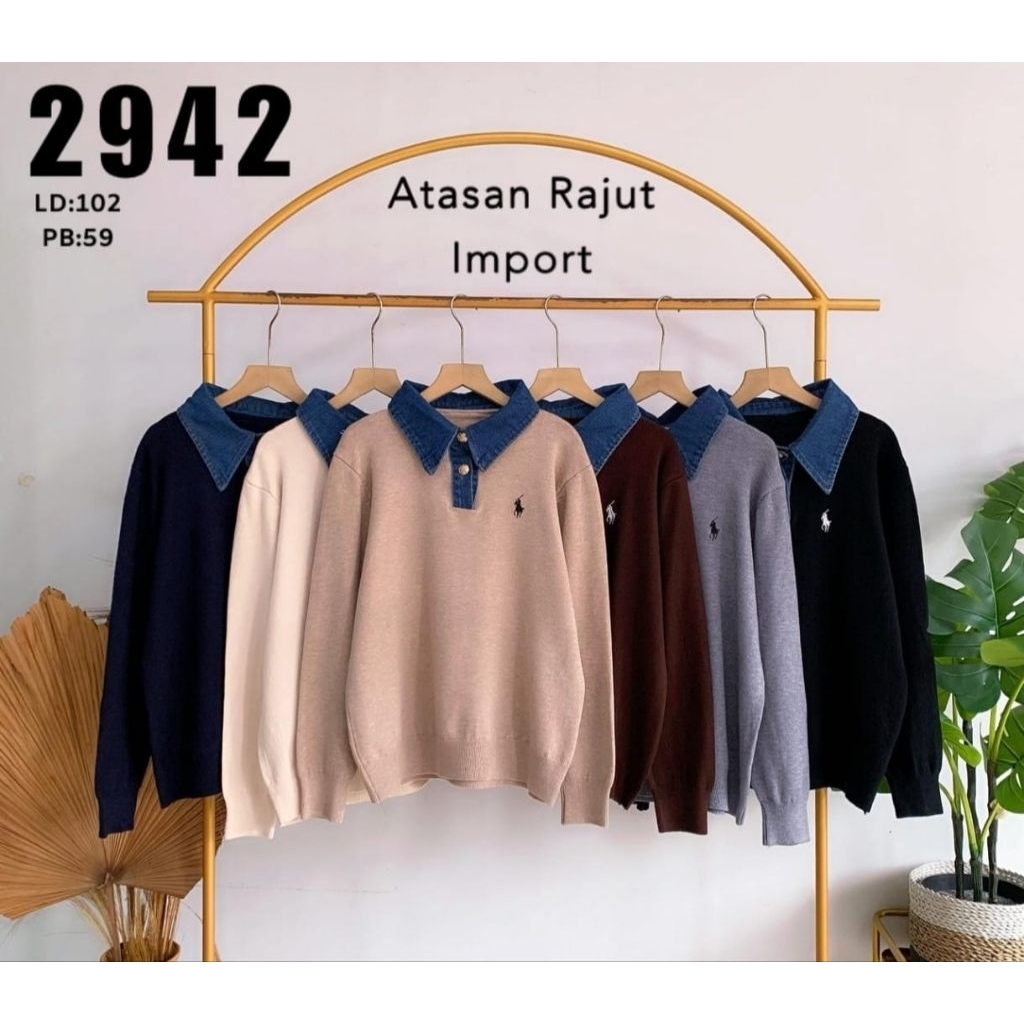 Atasan rajut import ori vns