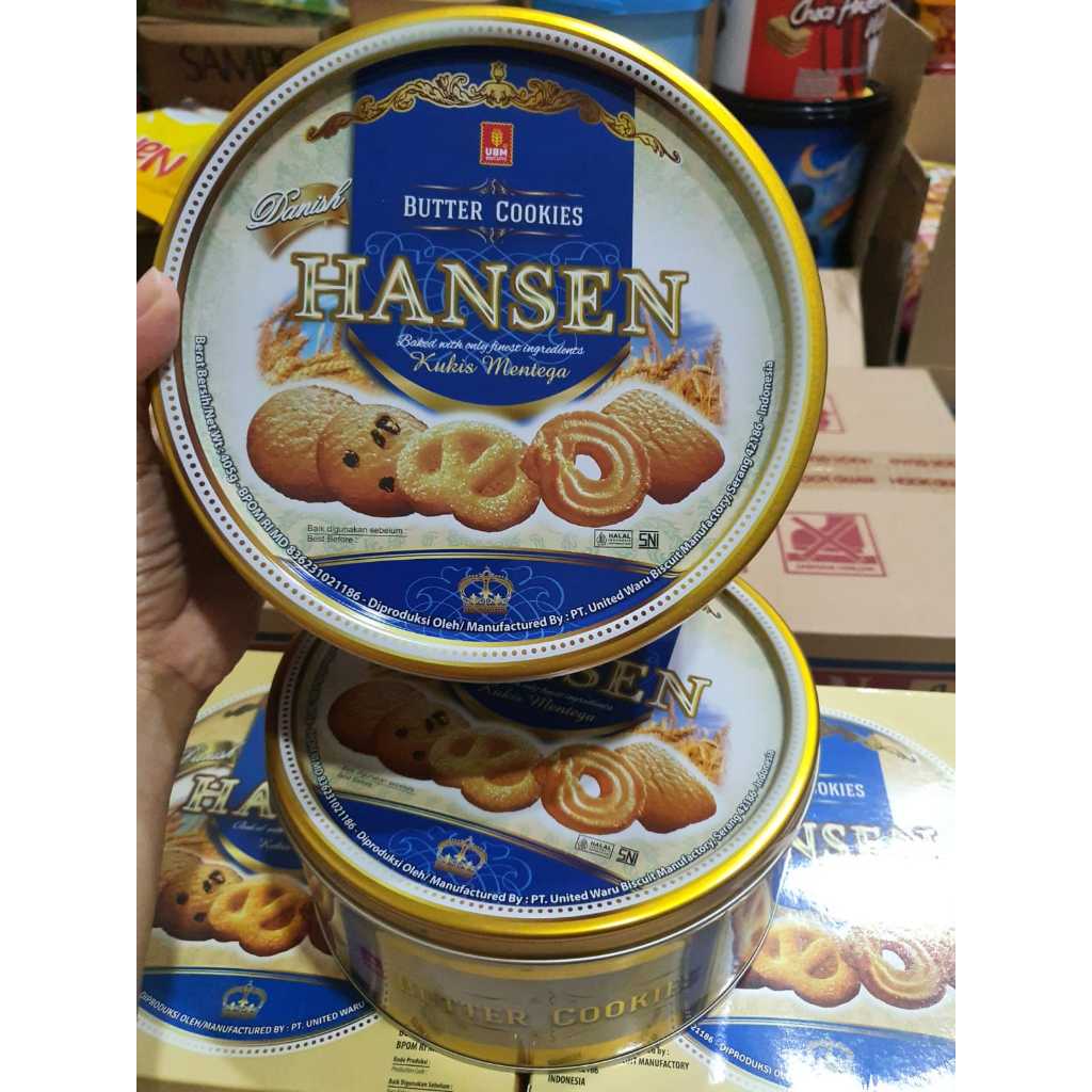 BUTTER COOKIES KALENG 405g HANSEN Kue Kering Enak Renyah Best Seller/ Cemilan Santai Laris Murah