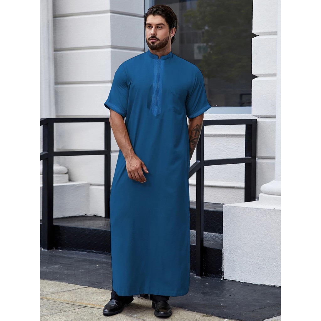 Jubah Gamis Pria Katun Rayon Silk Elegan dan Modis
