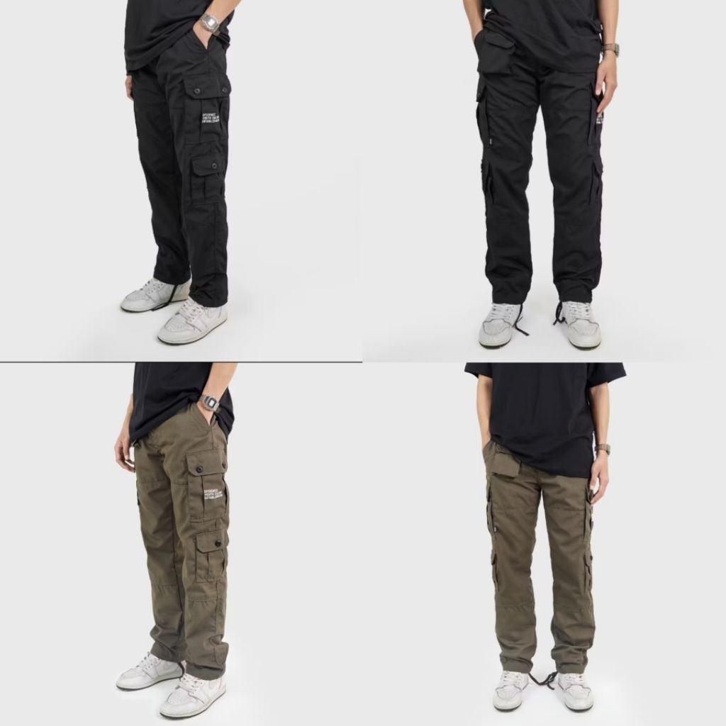 Celana Panjang Cargo Epidemic Black Army Green