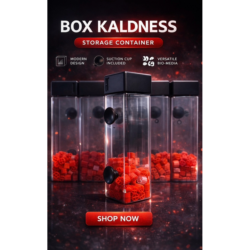 BOX KALDNES MEDIA FILTER AQUARIUM HITAM KALDNESS MERAH
