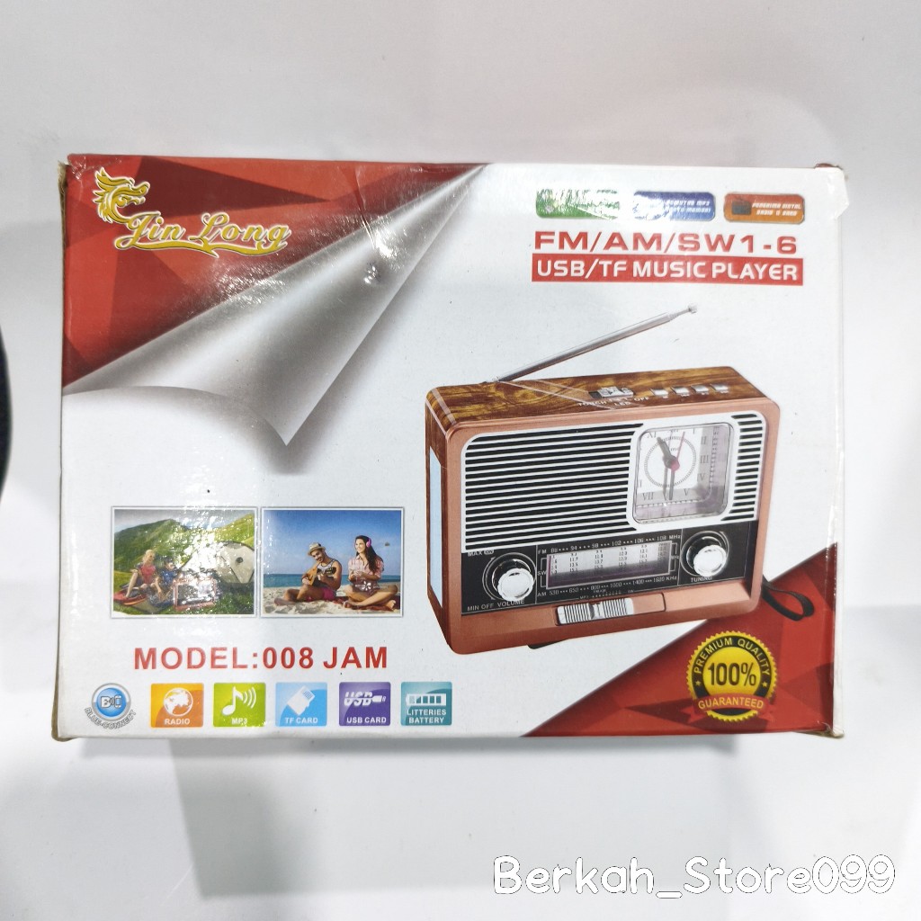 Radio Multifungsi Bisa Bluetooth Dll Jinlong 008 Jam