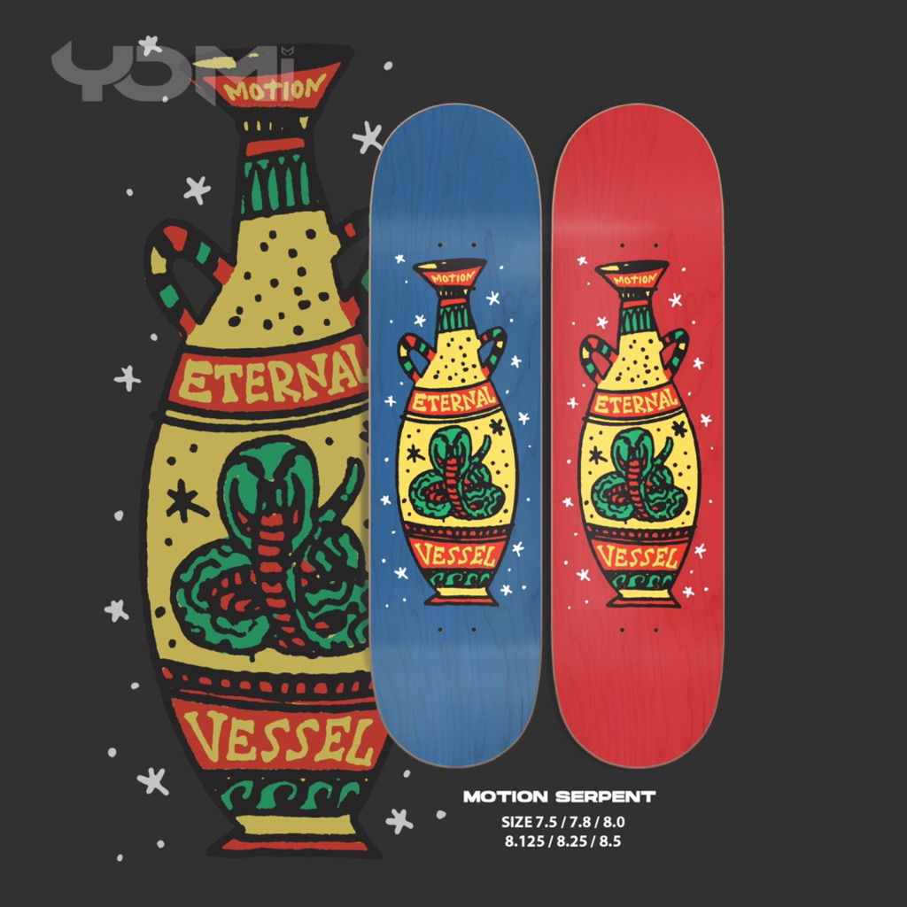 Motion Skateboard Deck Serpent Series ukuran 8.0 8.125 8.25 | Papan Skateboard