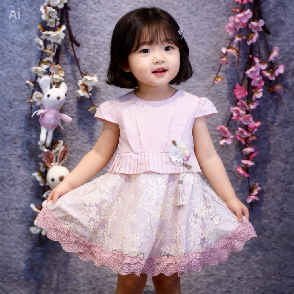 Dress Anak Perempuan PREMIUM IMPORT ( 2  - 4 tahun ) Full Puring AJIMI #jm2912