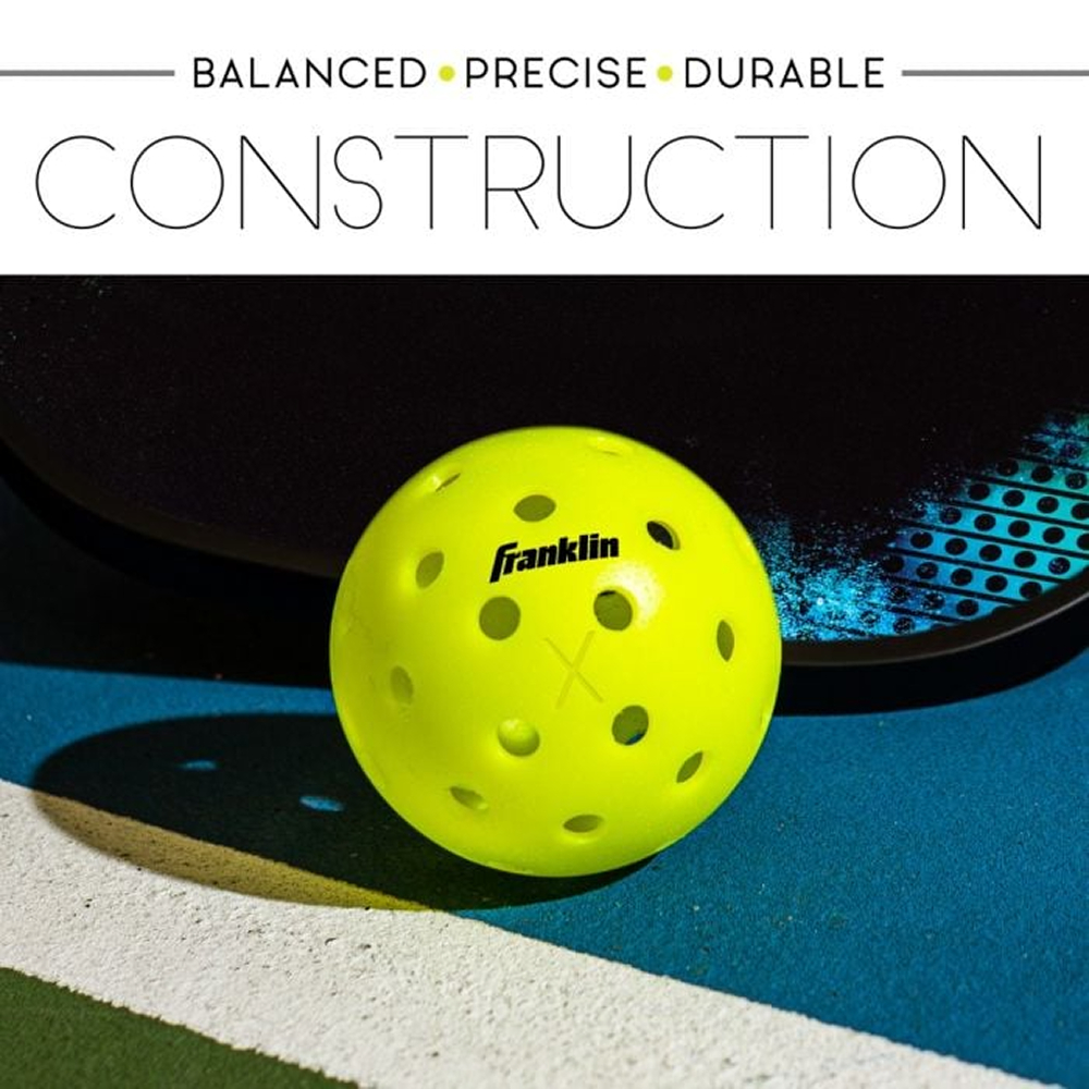 Franklin X-40 Yellow Optic Pickleball Ball 3 Pack Bola Pickleball Franklin Sports X 40 Kuning Isi 3