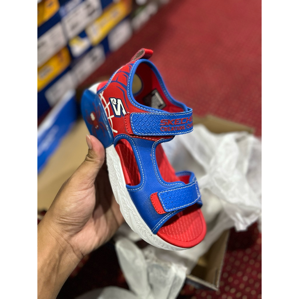 Skechers Uno Lite 2.0 Bugtacular Sepatu Sandal Kids Blue Red Original BNIB