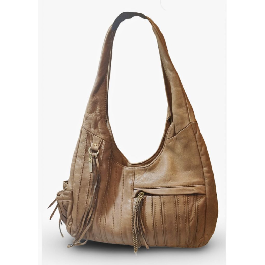 hobo brown lamb skin