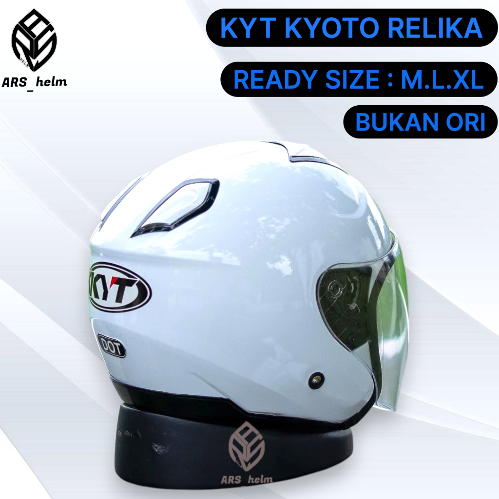 HELM KYT KYOTO WHITE PUTIH | REPLIKA BUKAN ORI