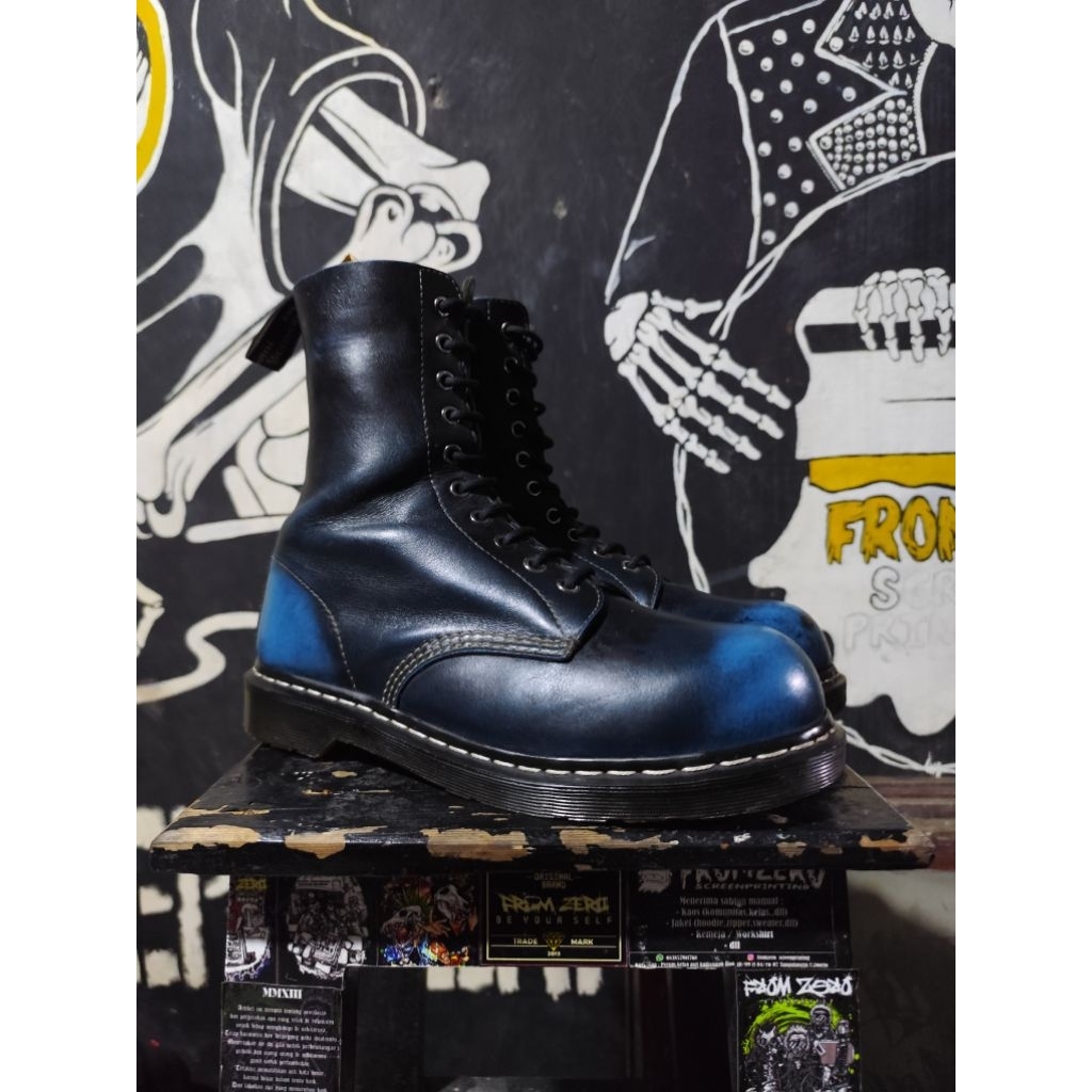 dr.martens steel toe 1919 blueblack rub off