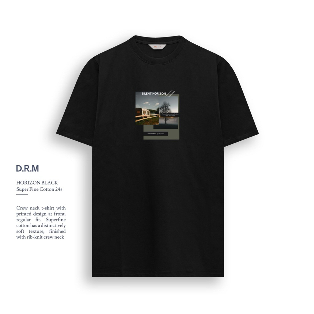 DRM WEAR | kaos drm,tshirt horizon black.