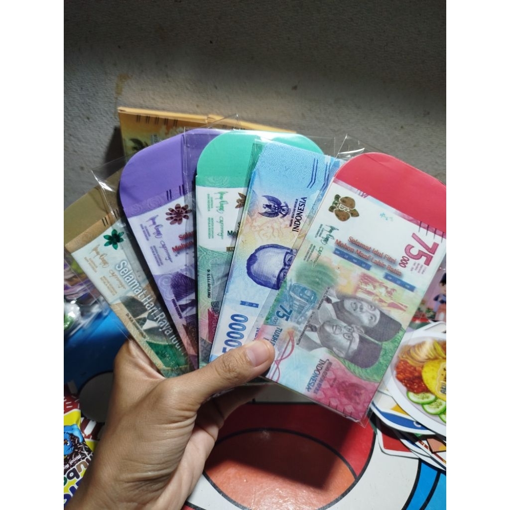 Amplop Lebaran unik//amplop uang/amplop motif uang/Angpau lebaran motif uang