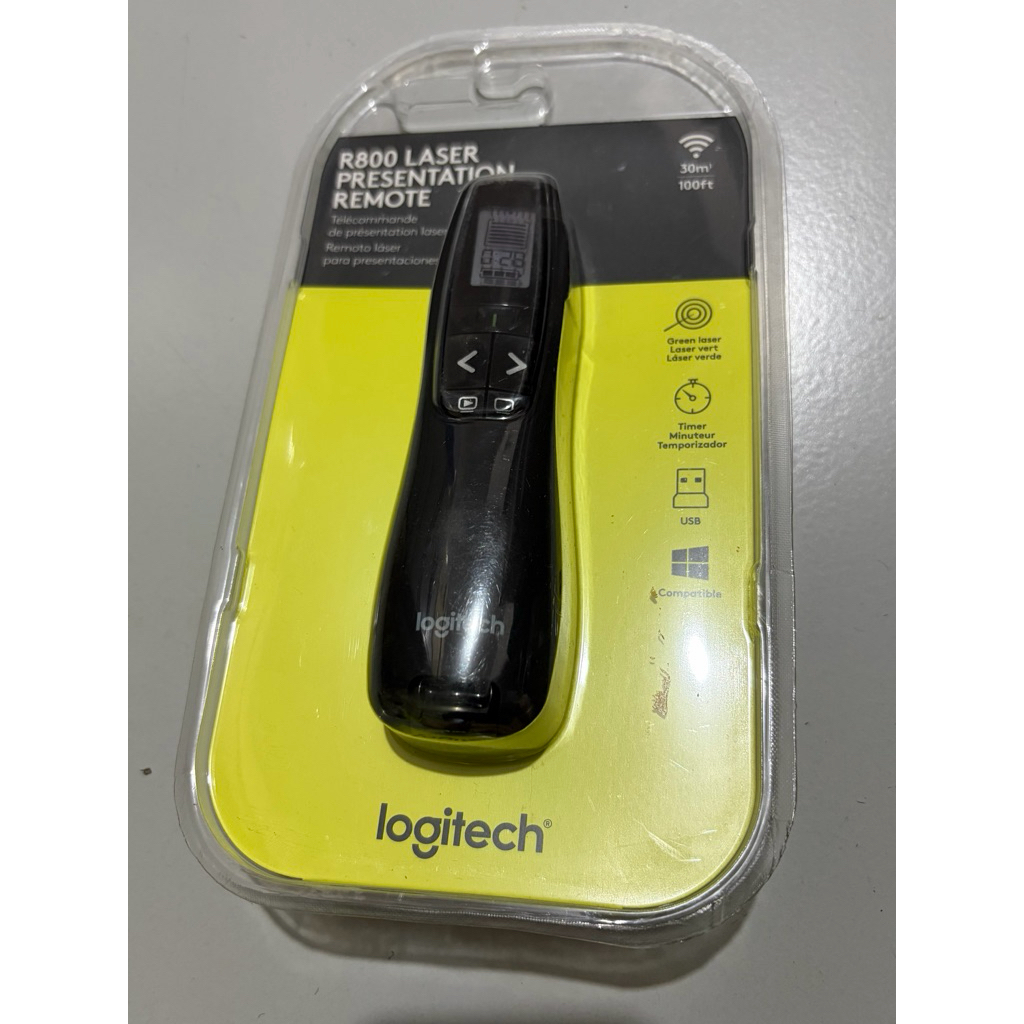 Logitech R800 laser presentation remote - new