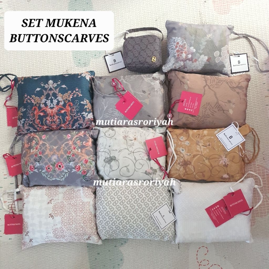 READY STOCK Buttonscarves Mukena Set Sale Prayer Robe Modinity Raya Festival Warehouse Sale BS