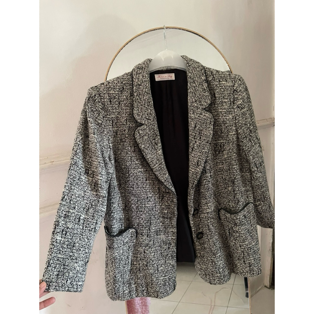 Preloved blazer Tweed Korea