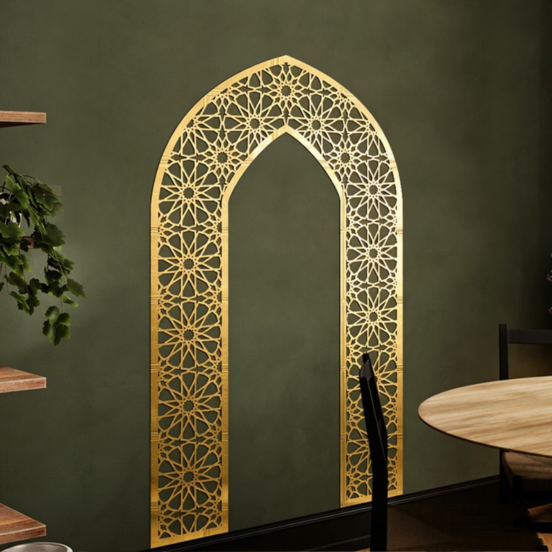 Dekorasi Vintage Ramadhan Hiasan Dinding Mihrab Mushola Akrilik Ramadhan Kerajinan Ornamen Rumah