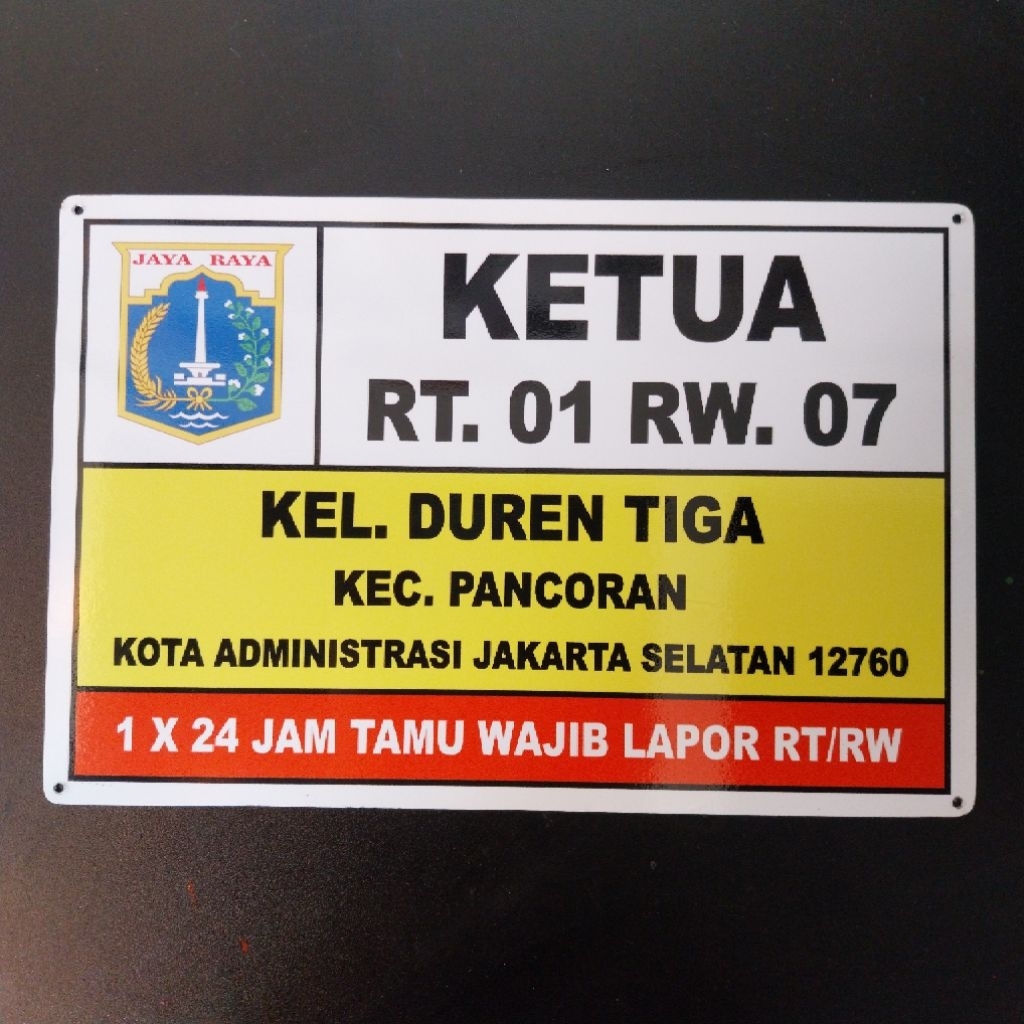NOMOR RUMAH_PAPAN NAMA RUMAH_PAPAN NAMA KETUA RT, PAPAN NAMA KETUA RW, PLAT RT, PLAT RW, SIGNAGE RT,