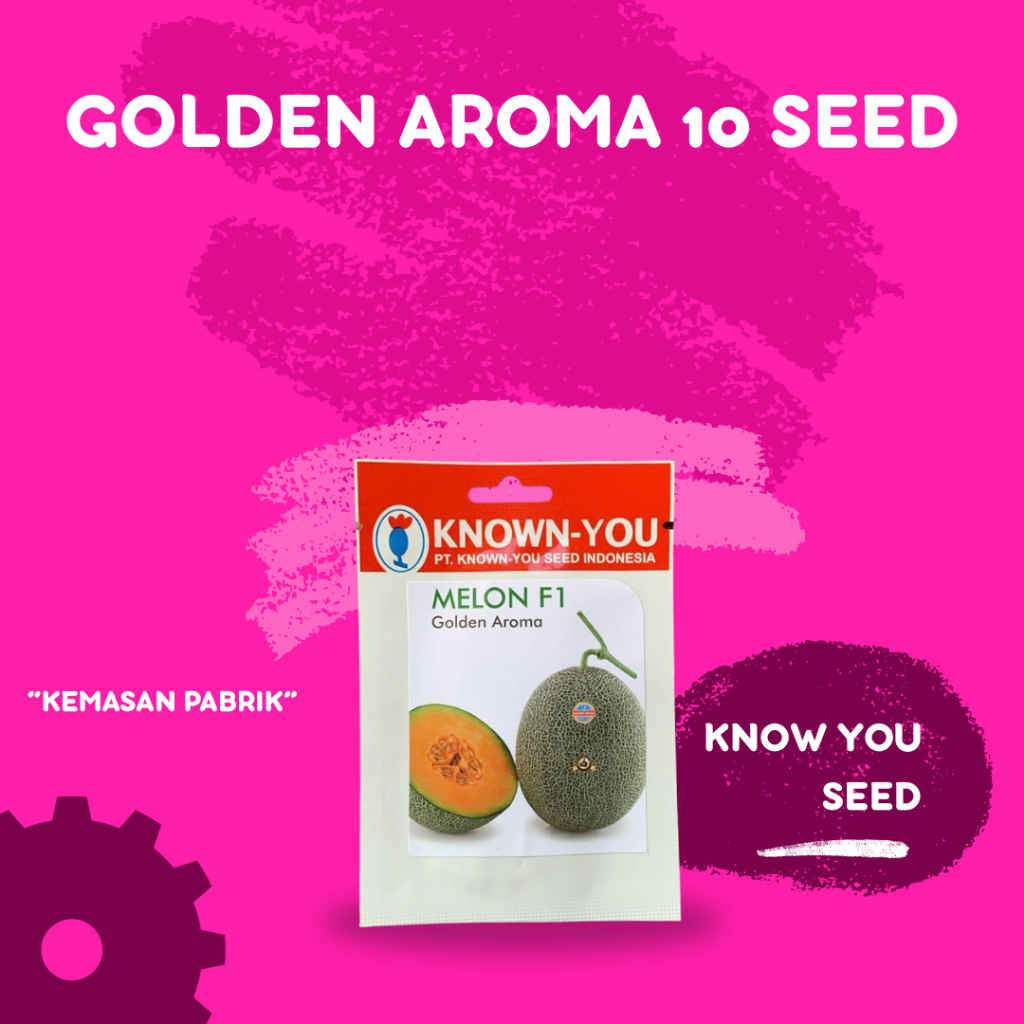Benih buah Melon F1 GOLDEN AROMA 10 BIJI / Benih Melon Golden
