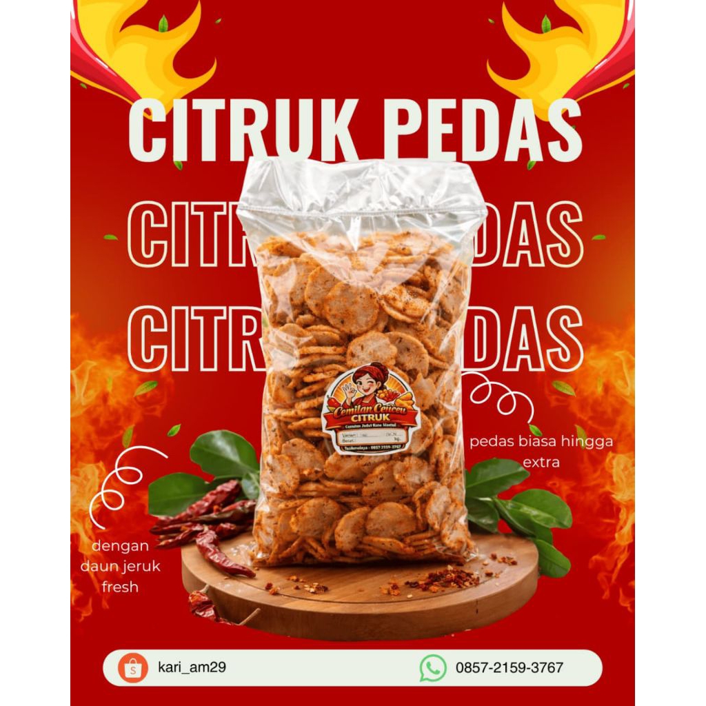Citruk Pedas Daun Jeruk // Citruk Original Gurih Daun Jeruk Renyah // Camilan Khas Tasikmalaya // Mo