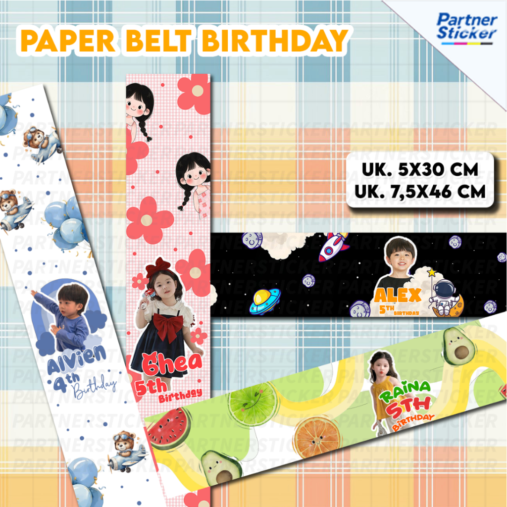 Paper Belt ulang tahun anak