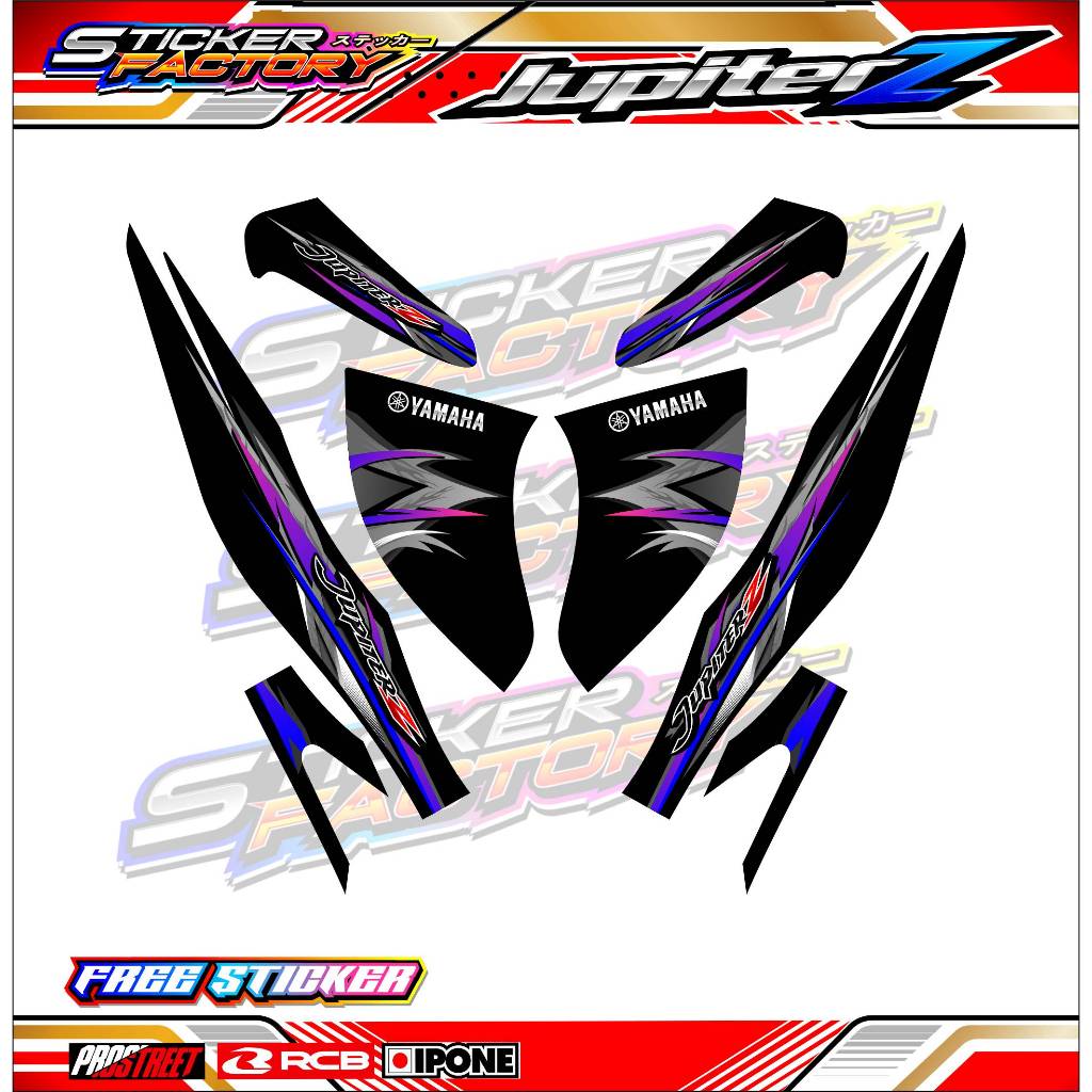 STRIPING VARIASI YAMAHA JUPITER Z BURHAN - ABSTRACT ORI / STICKER LIST VARIASI MOTOR JUPITER Z BURHA