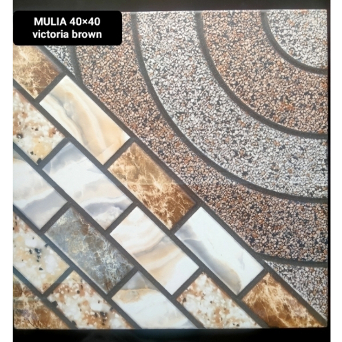 KERAMIK LANTAI CARPORT 40X40 VICTORIAN BROWN