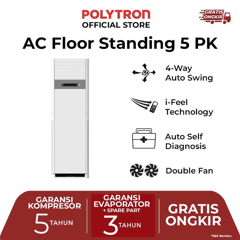 AC INDOOR POLYTRON PSF 5132 / Polytron AC Floor Standing 5 PK PSF5132