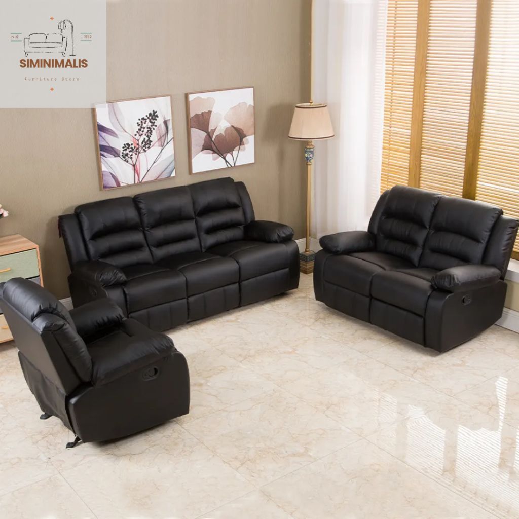 Sofa Ruang Tamu Recliner 321 Seater Dengan 21 Seater Recliner Harga Termurah