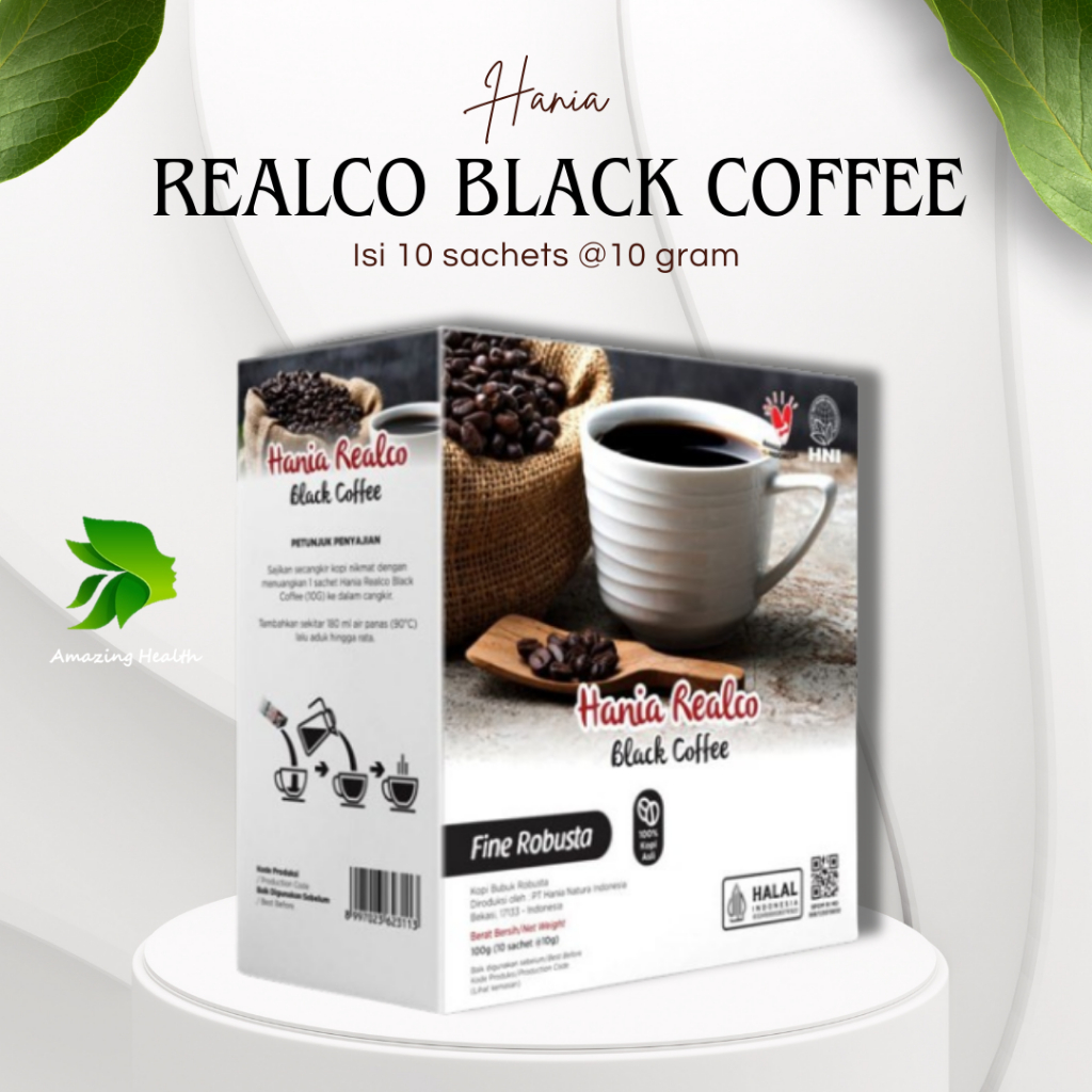 Hania Realco Black Coffee | Kopi Hitam Herbal HNI HPAI