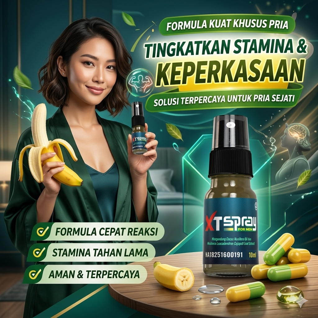 XT Spray Minyak Pijat Oba Kuat Pria Tahan Lama Tanpa Kebas Original