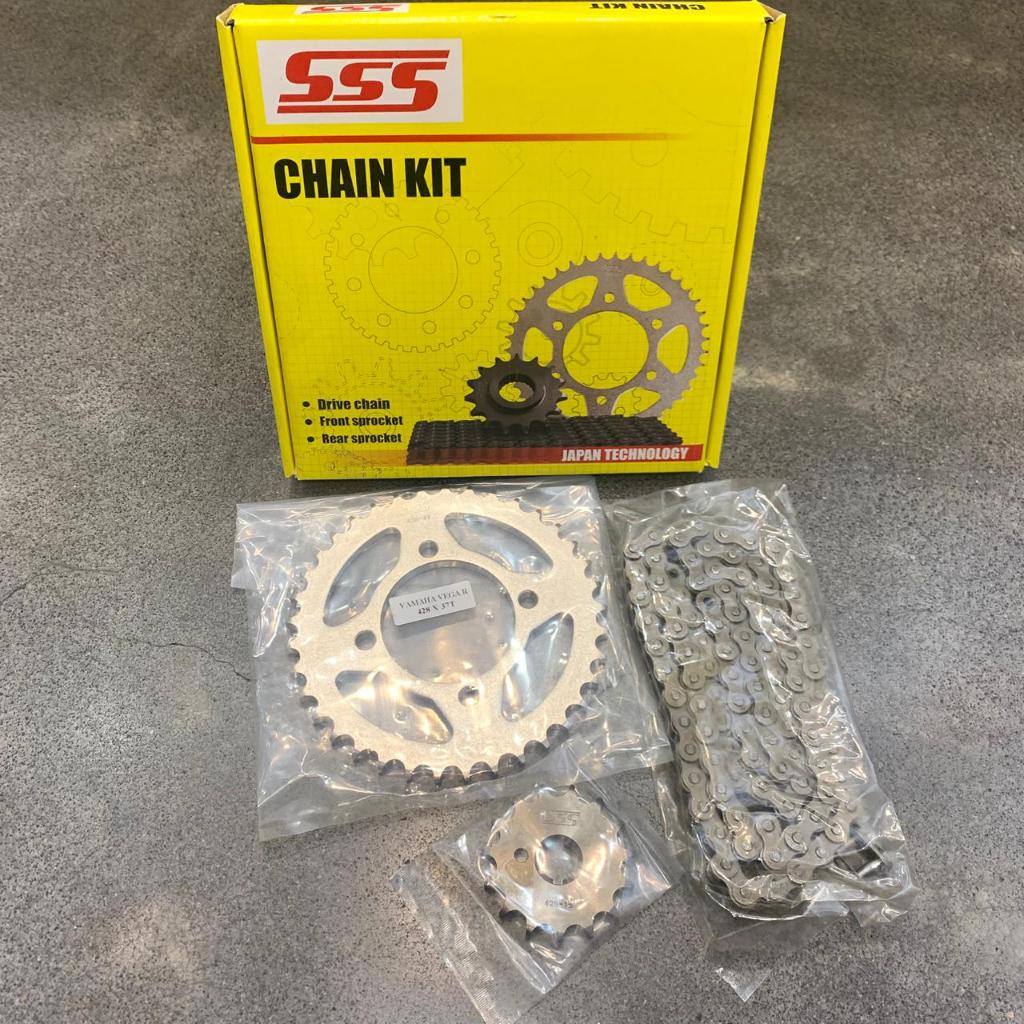 SSS RANTAI GEAR SET DEPAN BELAKANG MOTOR VEGA R / NEW