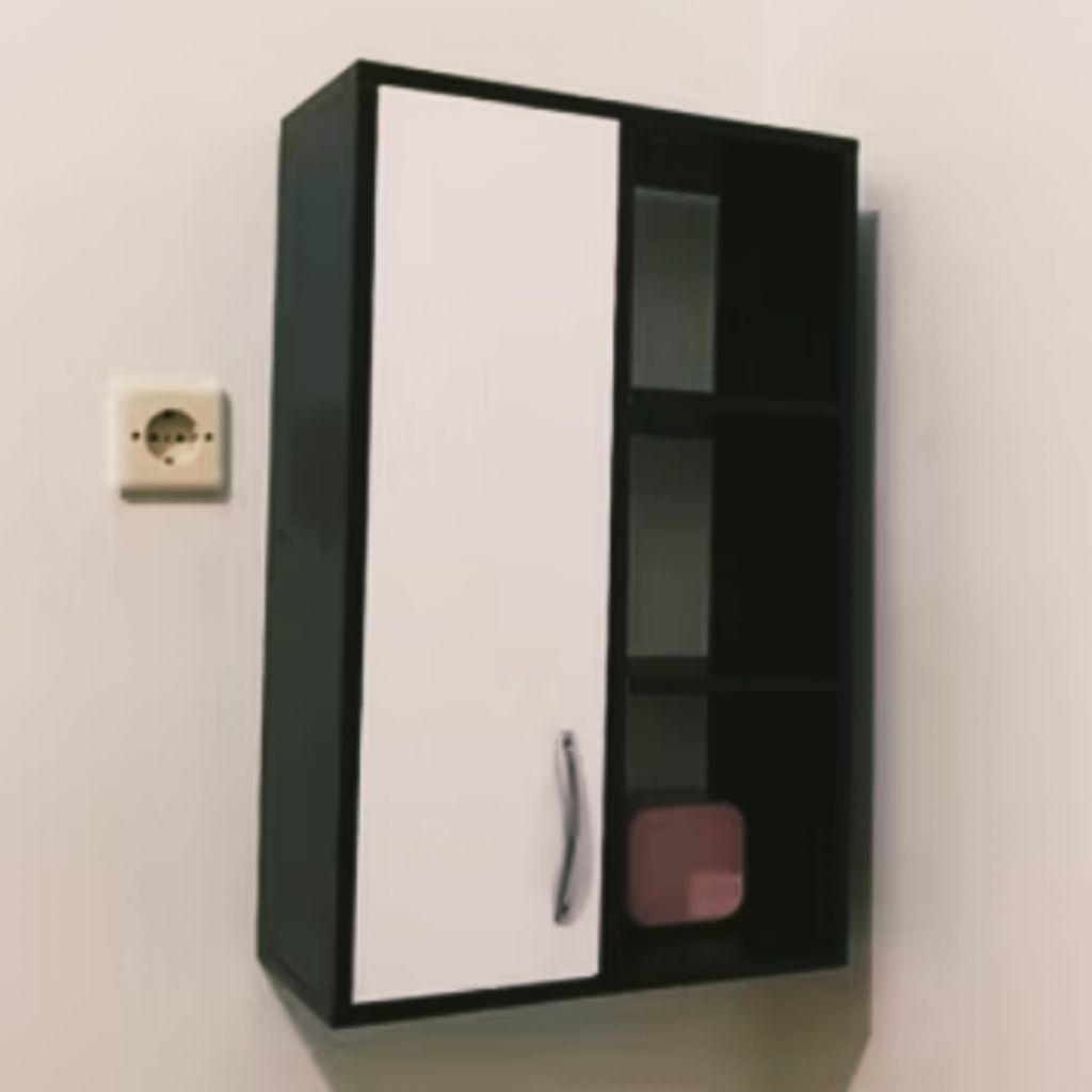 lemari tempel dinding minimalis bahan multiplek tebal kuat