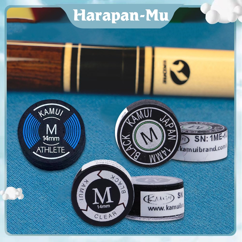 Cue Tip Billiard Kamui 14mm / Kamui Cue Tip Black Clear Medium