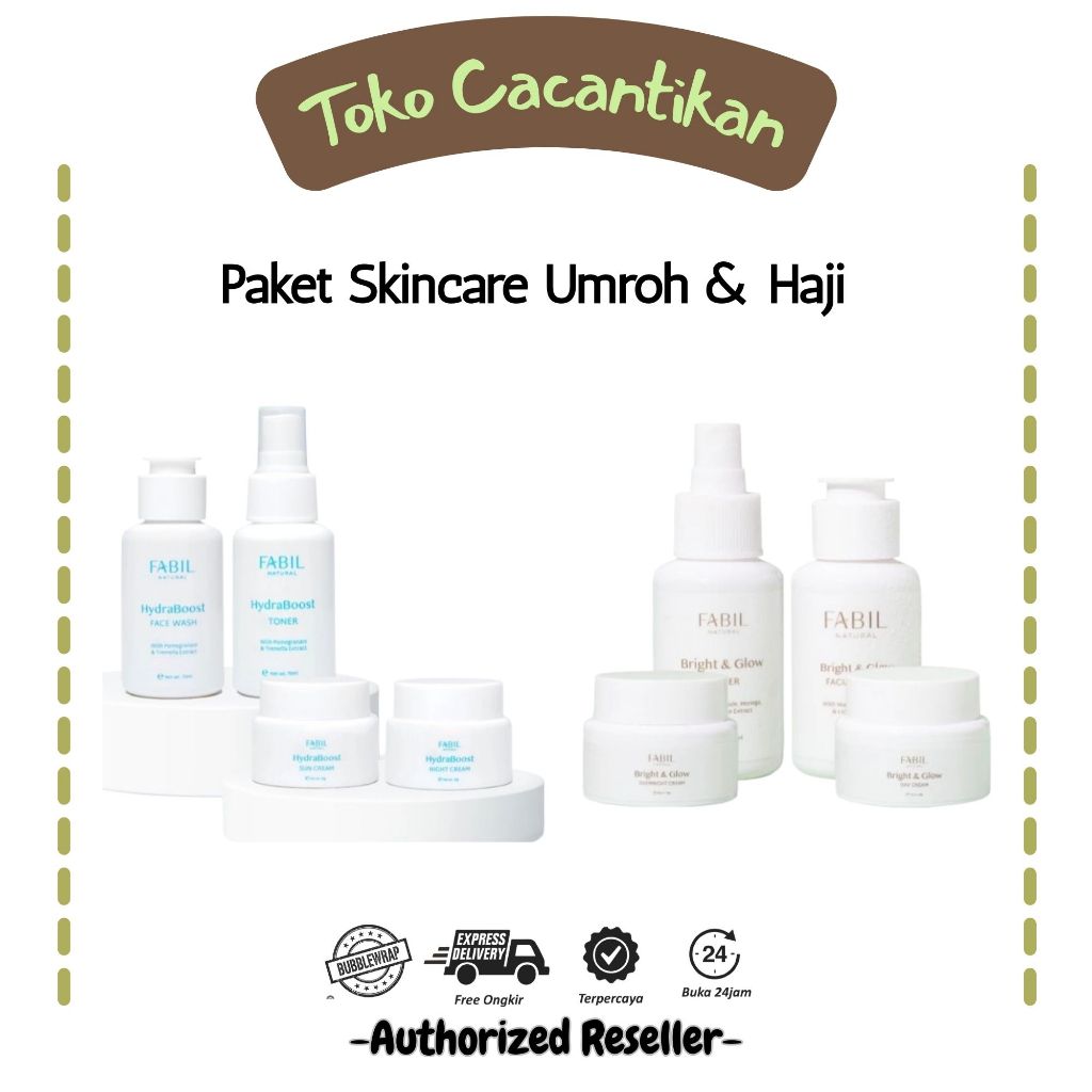 [ORIGINAL RESELLER] Paket Skincare Haji & Umroh Fabil Hydraboost Hydrating Kit - Paket Perawatan Kec