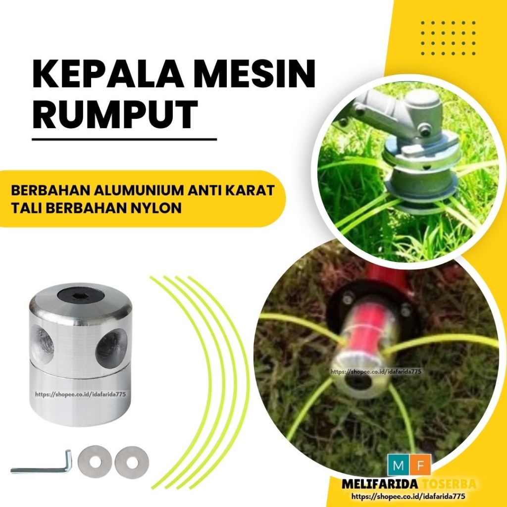 Alumunium Mata Potong Rumput Tali Senar Universal String Trimmer Head Mata Pisau Mesin Potong Rumput