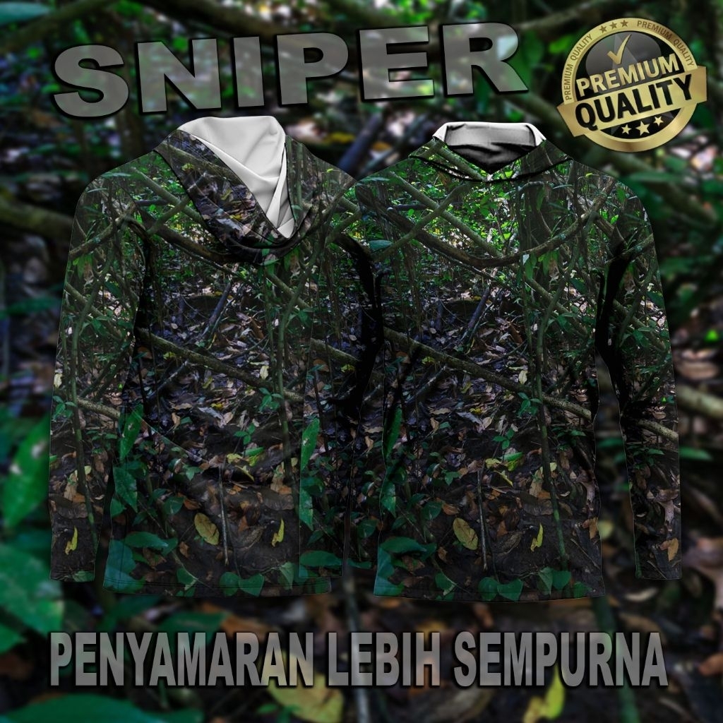 BAJU CAMO BERBURU MOTIF HUTAN | PAKAIAN BERBURU | BAJU CAMO LENGAN PANJANG | CELANA PANJANG CAMO | B