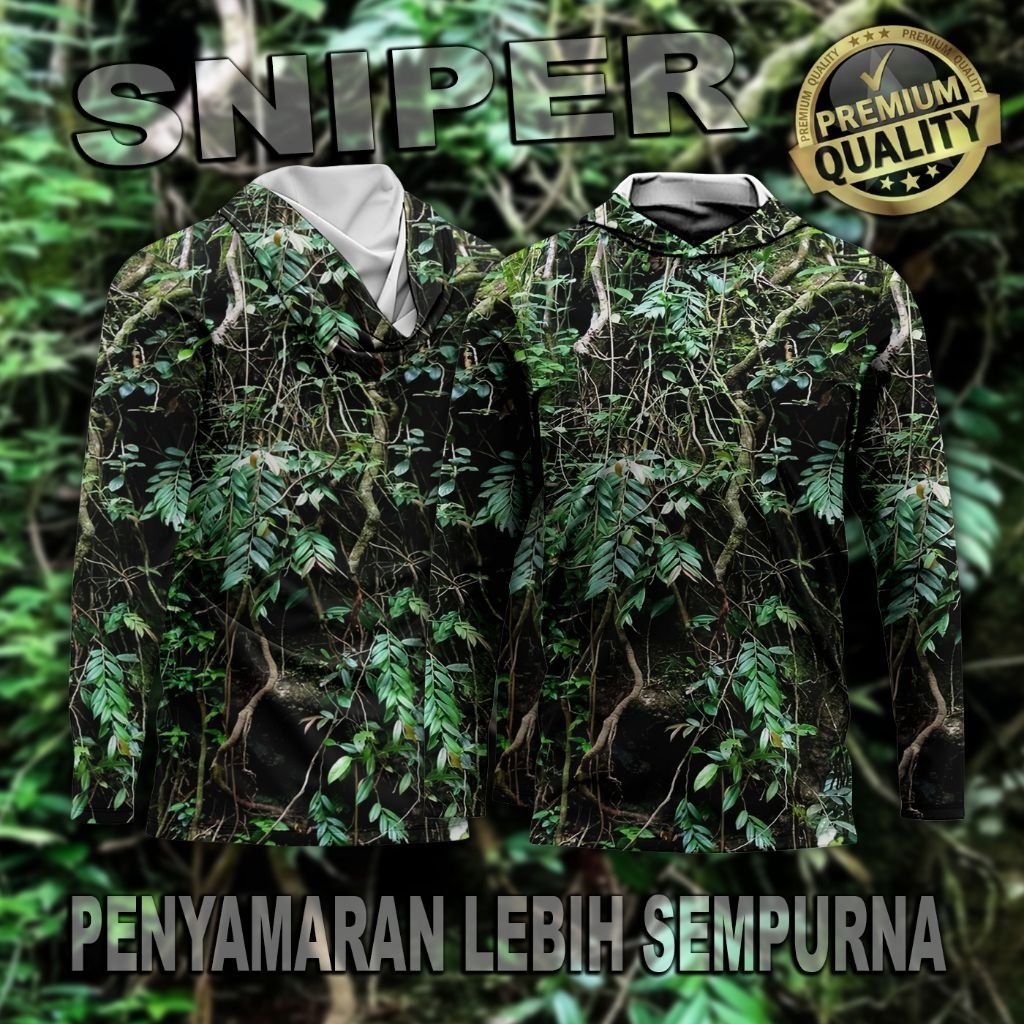 BAJU CAMO BERBURU MOTIF HUTAN | PAKAIAN BERBURU | BAJU CAMO LENGAN PANJANG | CELANA PANJANG CAMO | B