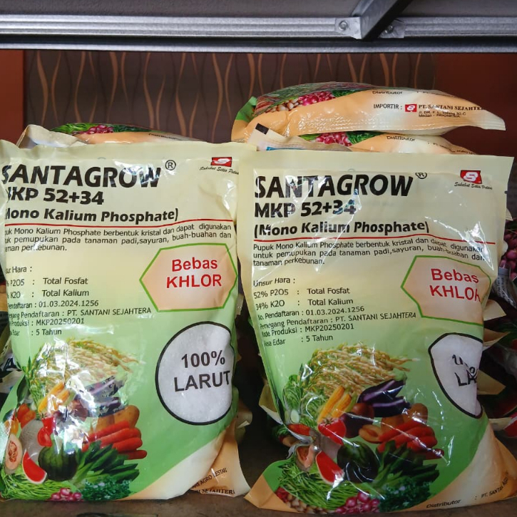 PUPUK SANTAGROW MKP 52+34 BERAT 1 KG / Santagrow