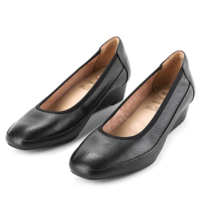 PSPGN.CO | original branded Obermain Acadia Charis OA10220BK sepatu kulit wanita wedges