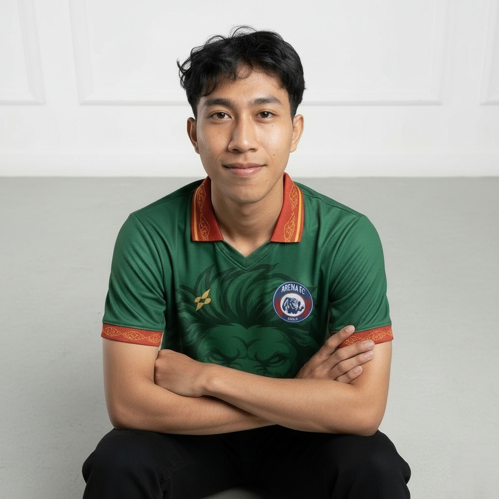 Jersey Polo Suporter Arema FC Singo Edan Casual Kaos Bola Fans Dewasa Hijau