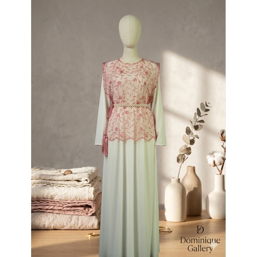 gamis dress pinky edelweis