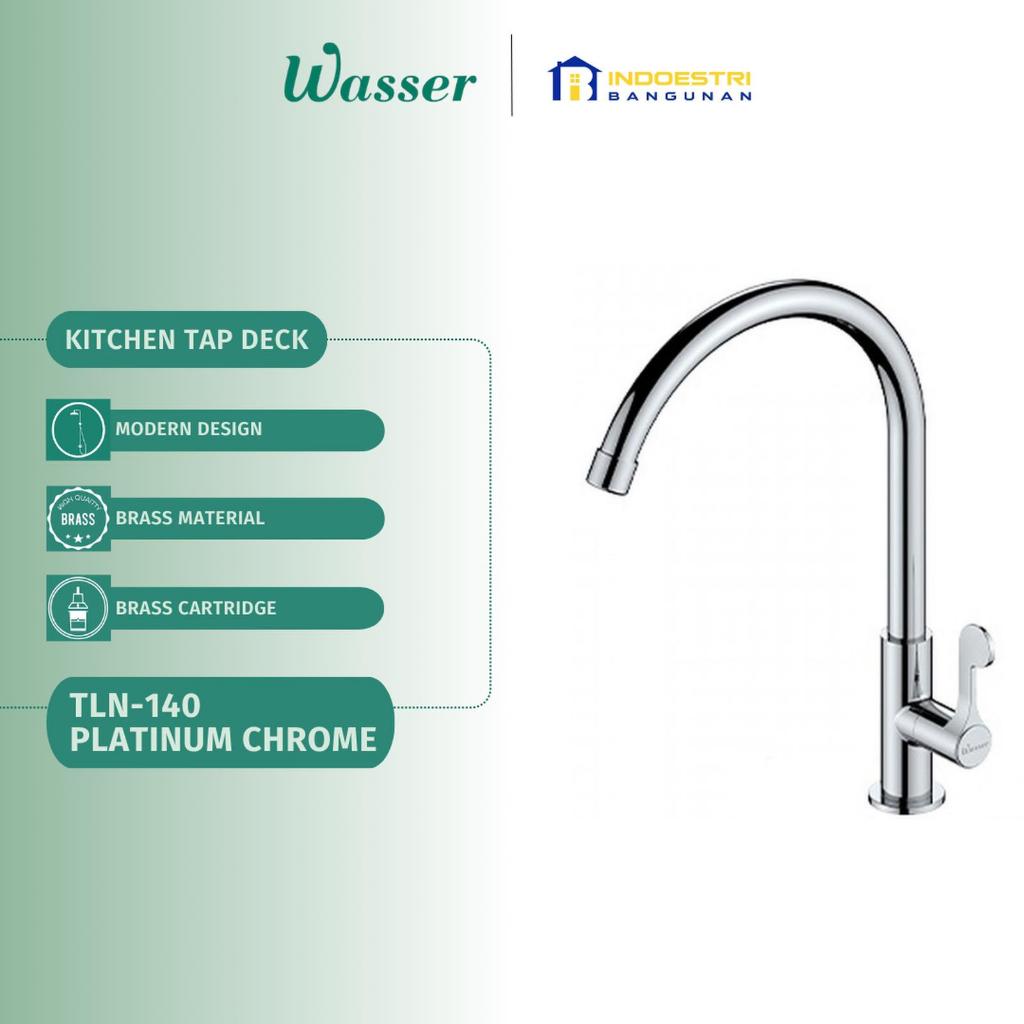Kran Sink Cuci Piring Meja Wasser TLN 140 Platinum Chrome / Wasser Keran Cuci Piring