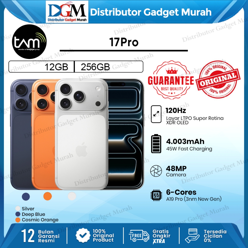 [TAM] Apple iPhone 17 PRO 256 NEW GARANSI TAM