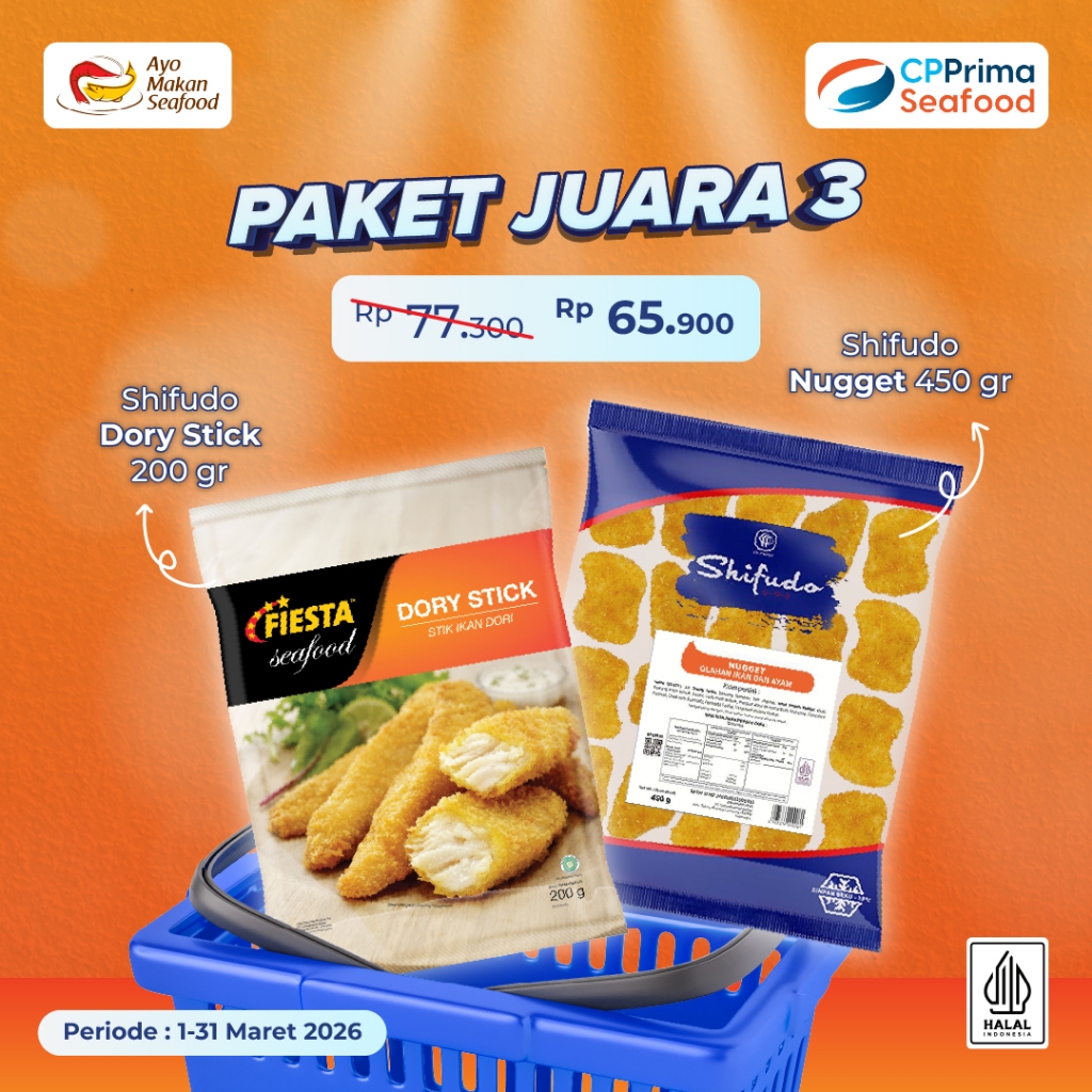 Paket Juara 3: Fiesta Dory Stick 200g & Shifudo Nugget 450g / Paket Seafood Hemat