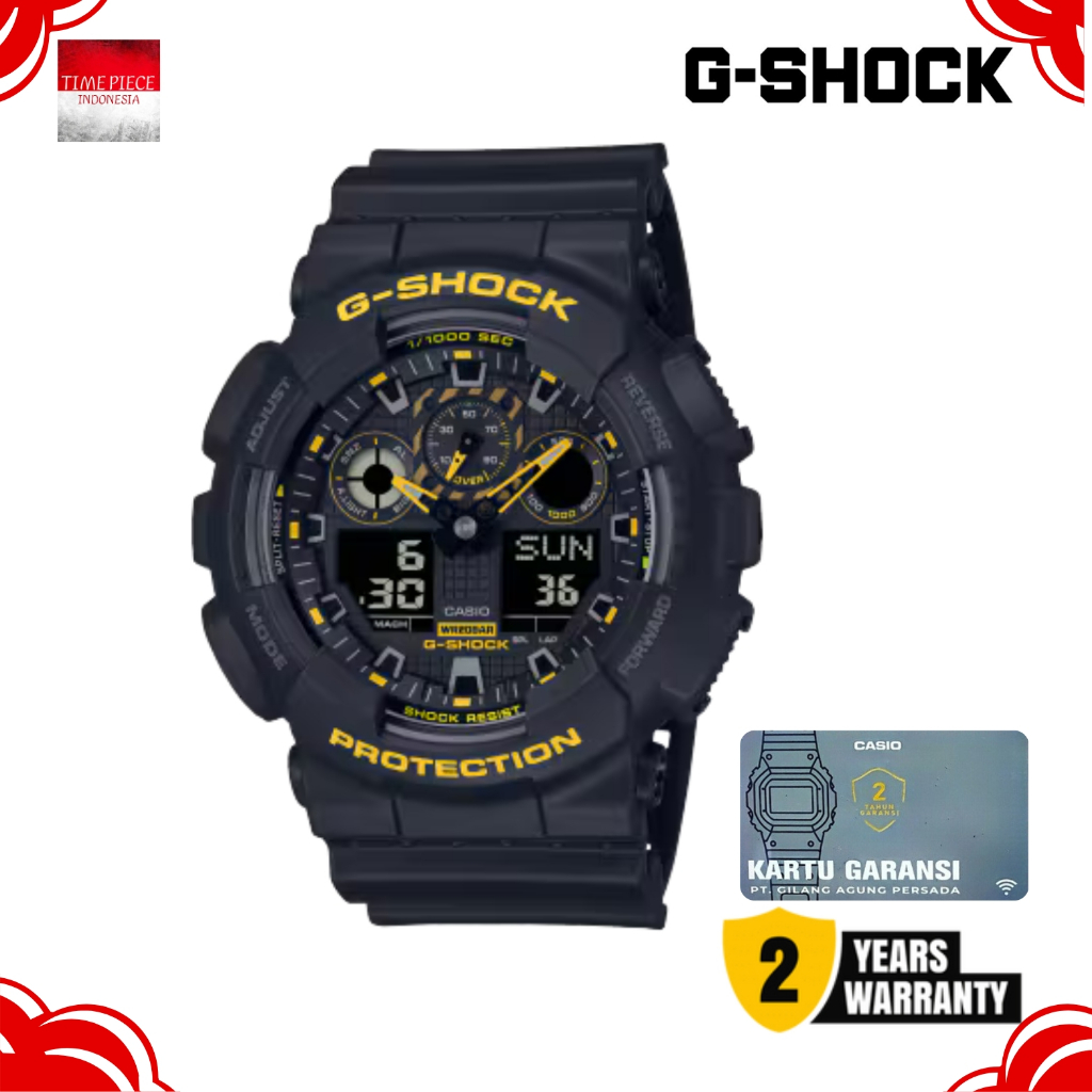 CASIO G-SHOCK GA-100CY-1ADR / GSHOCK GA100CY-1A CAUTION YELLOW SERIES ORIGINAL & GARANSI