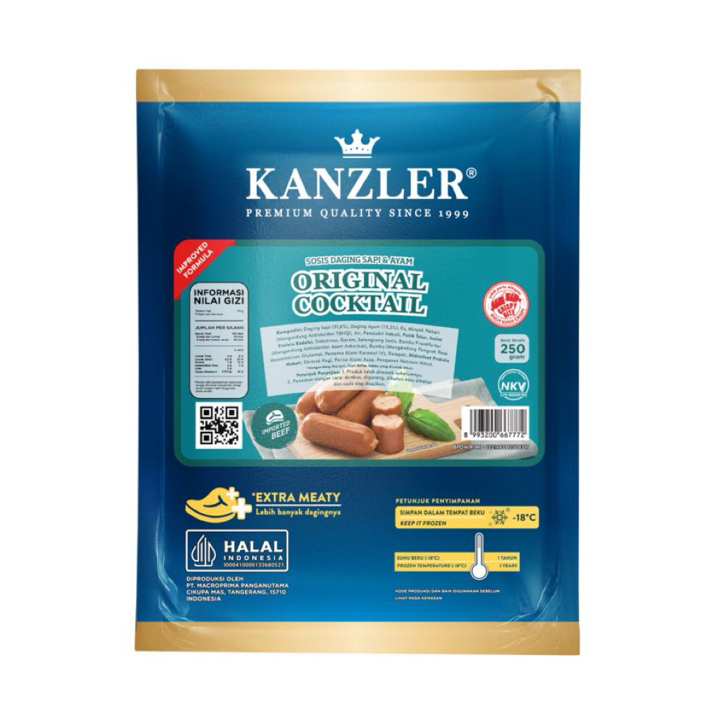 kanzler sosis orginal cocktail 250gram
