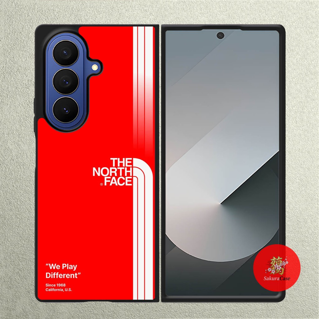 Phone Case Samsung Z Fold 7 6 5 4 3 Hardcase North Face Red