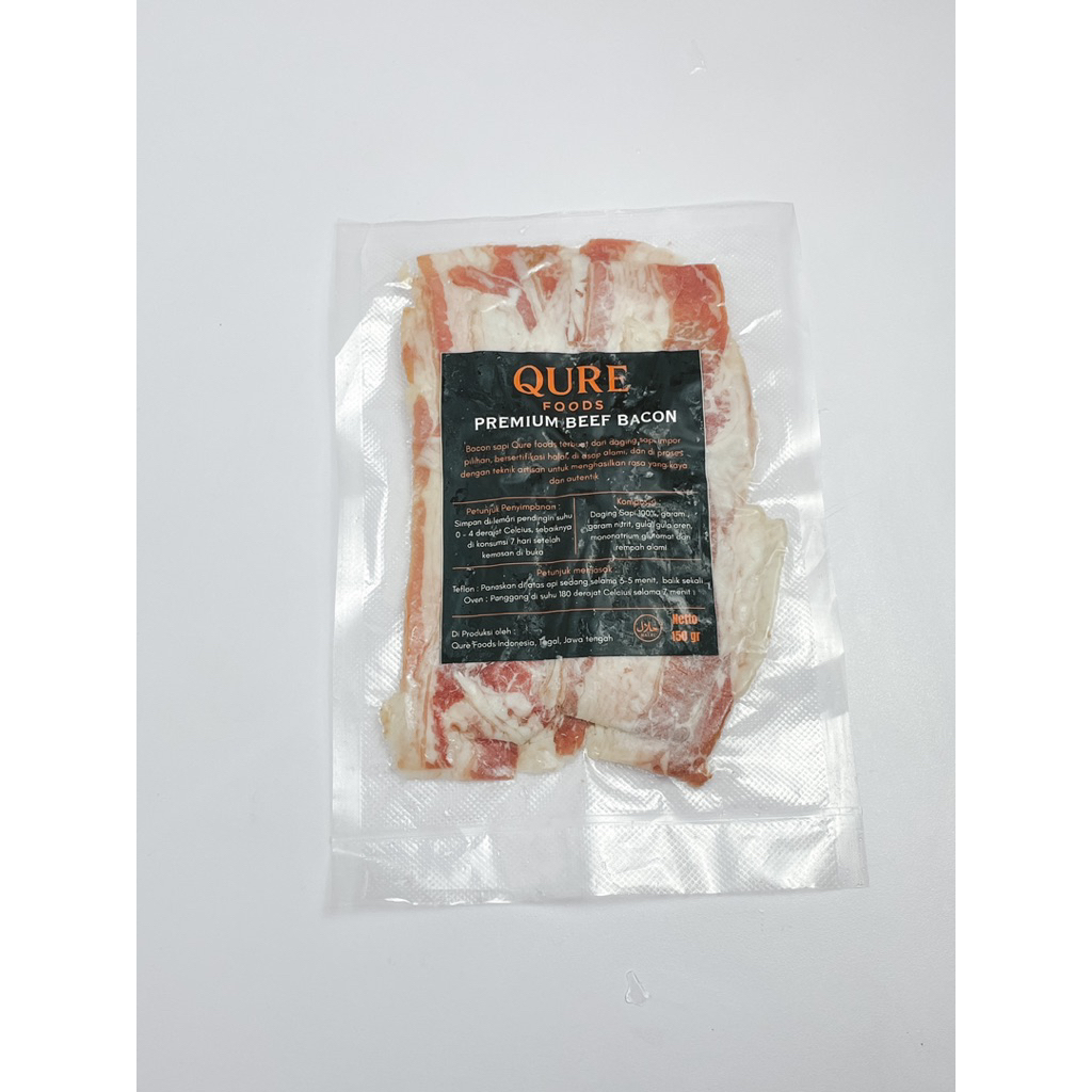 Beef Bacon Halal by QureFoods | Bacon Asap Shortplate Sapi 150gr