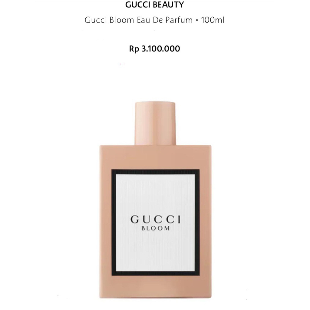 Gucci Bloom Eau De Parfum 100ml 100% Original